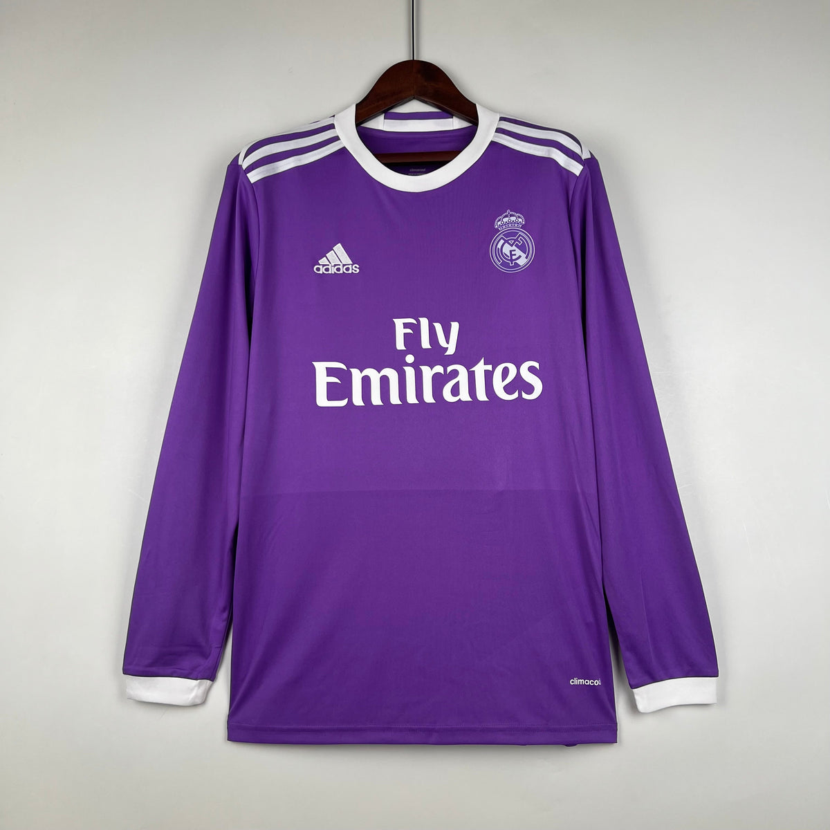 CAMISA REAL MADRID MANGA LONGA RETRÔ AWAY 16/17