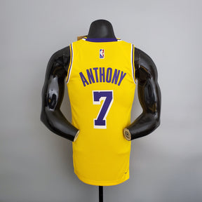 NBA 75TH LOS ANGELES LAKERS YELLOW NBA JERSEY