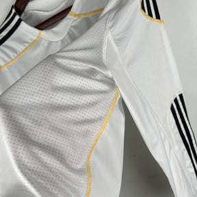 CAMISA REAL MADRID MANGA LONGA RETRÔ HOME 09/10