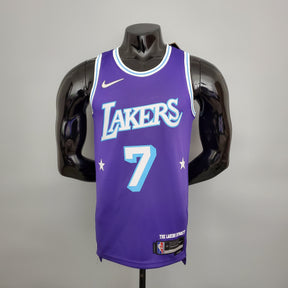 NBA 75TH LOS ANGELES LAKERS PURPLE & BLUE NBA JERSEY
