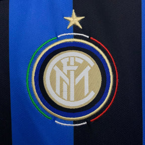 CAMISA RETRÔ MANGA LONGA INTER DE MILÃO HOME 09/10