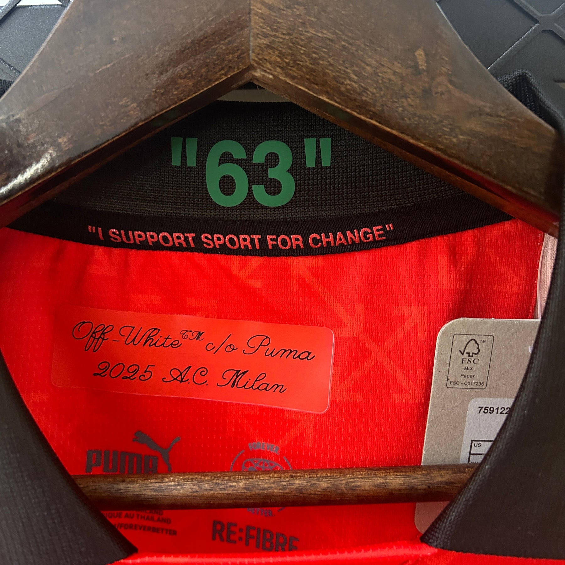 CAMISA MILAN CO-BRANDED EDITION RED 25/26