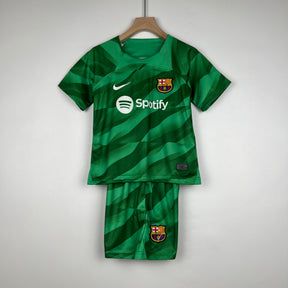 KIT INFANTIL BARCELONA GOLEIRO GREEN 23/24