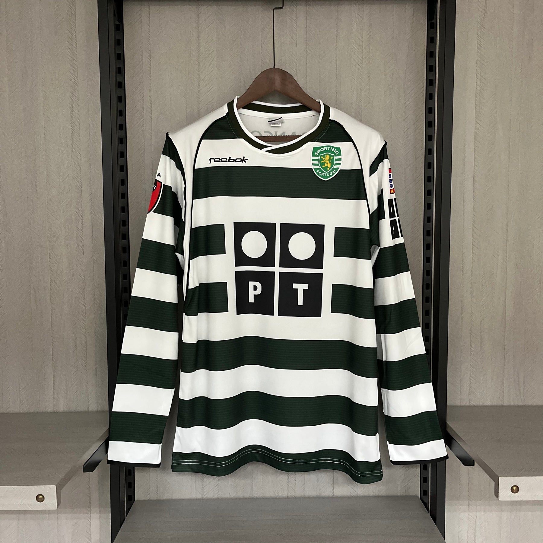 CAMISA RETRÔ SPORTING HOME MANGA LONGA 01/03