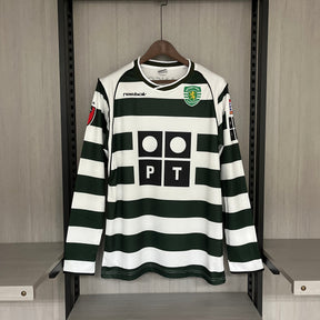 CAMISA RETRÔ SPORTING HOME MANGA LONGA 01/03