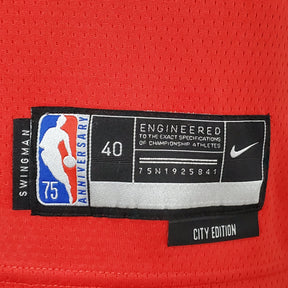 NBA 75TH CHICAGO BULLS CITY EDITION RED NBA JERSEY