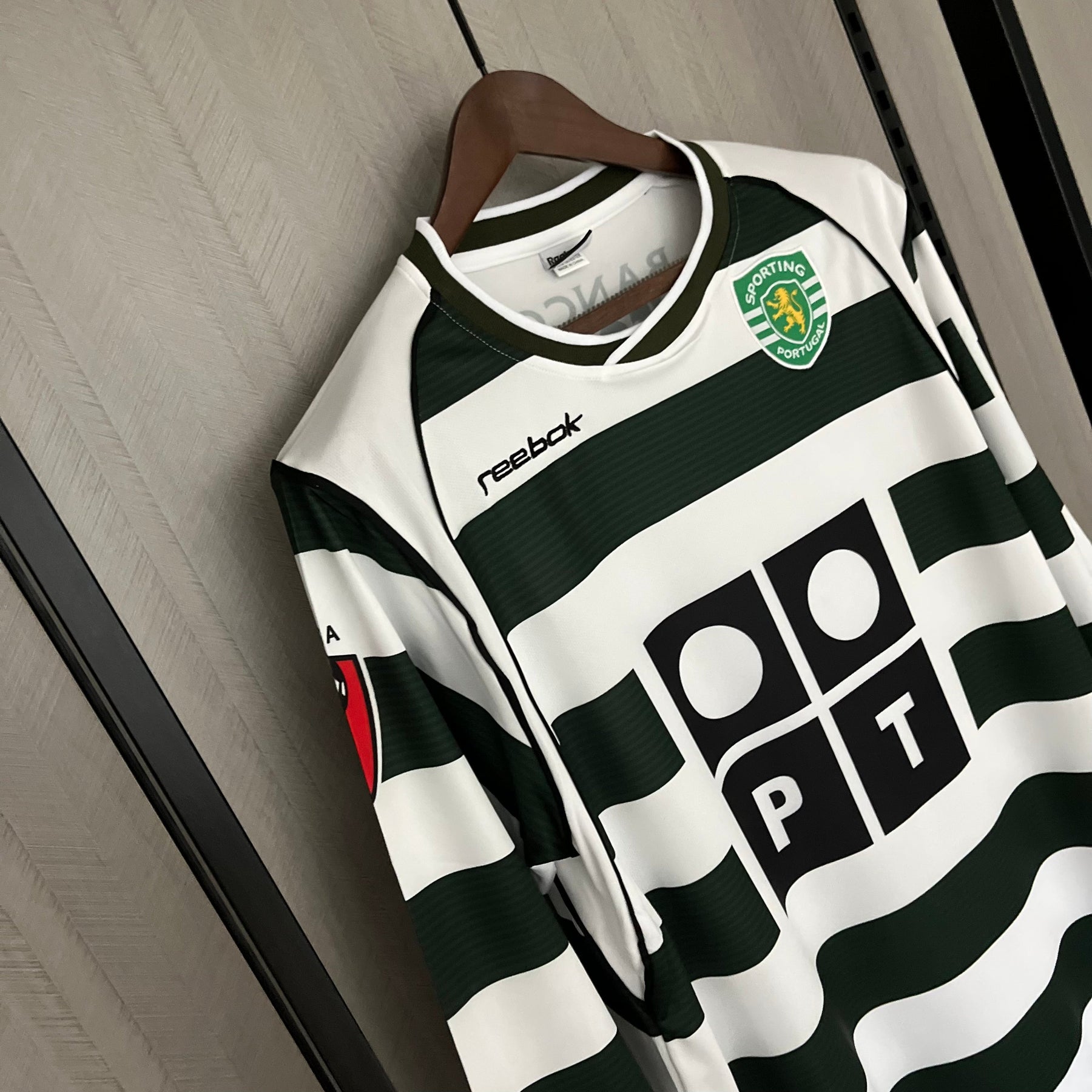 CAMISA RETRÔ SPORTING HOME MANGA LONGA 01/03