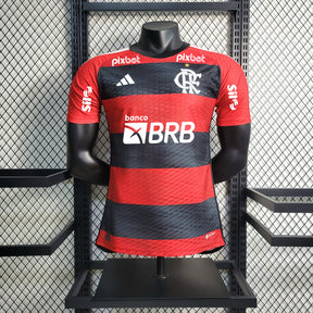 CAMISA FLAMENGO VERSÃO JOGADOR HOME + PATROCÍNIOS 23/24