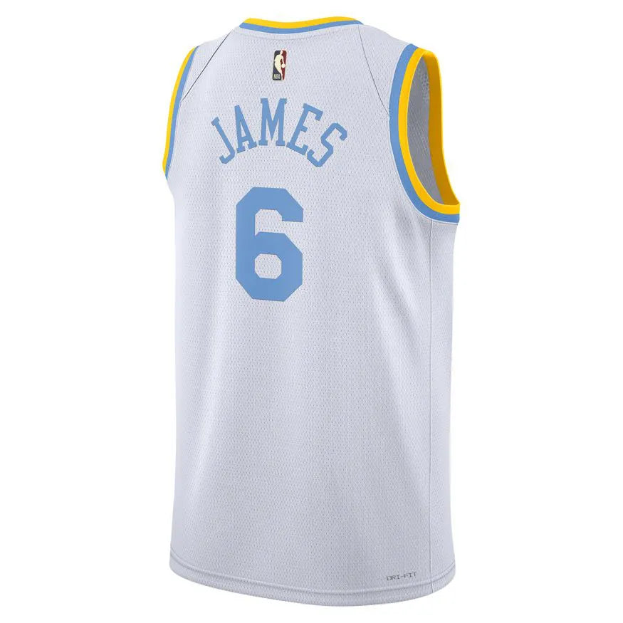 NBA LOS ANGELES LAKERS WHITE BLUE NBA JERSEY