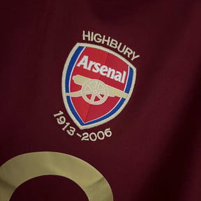 CAMISA ARSENAL RETRÔ HOME 05/06