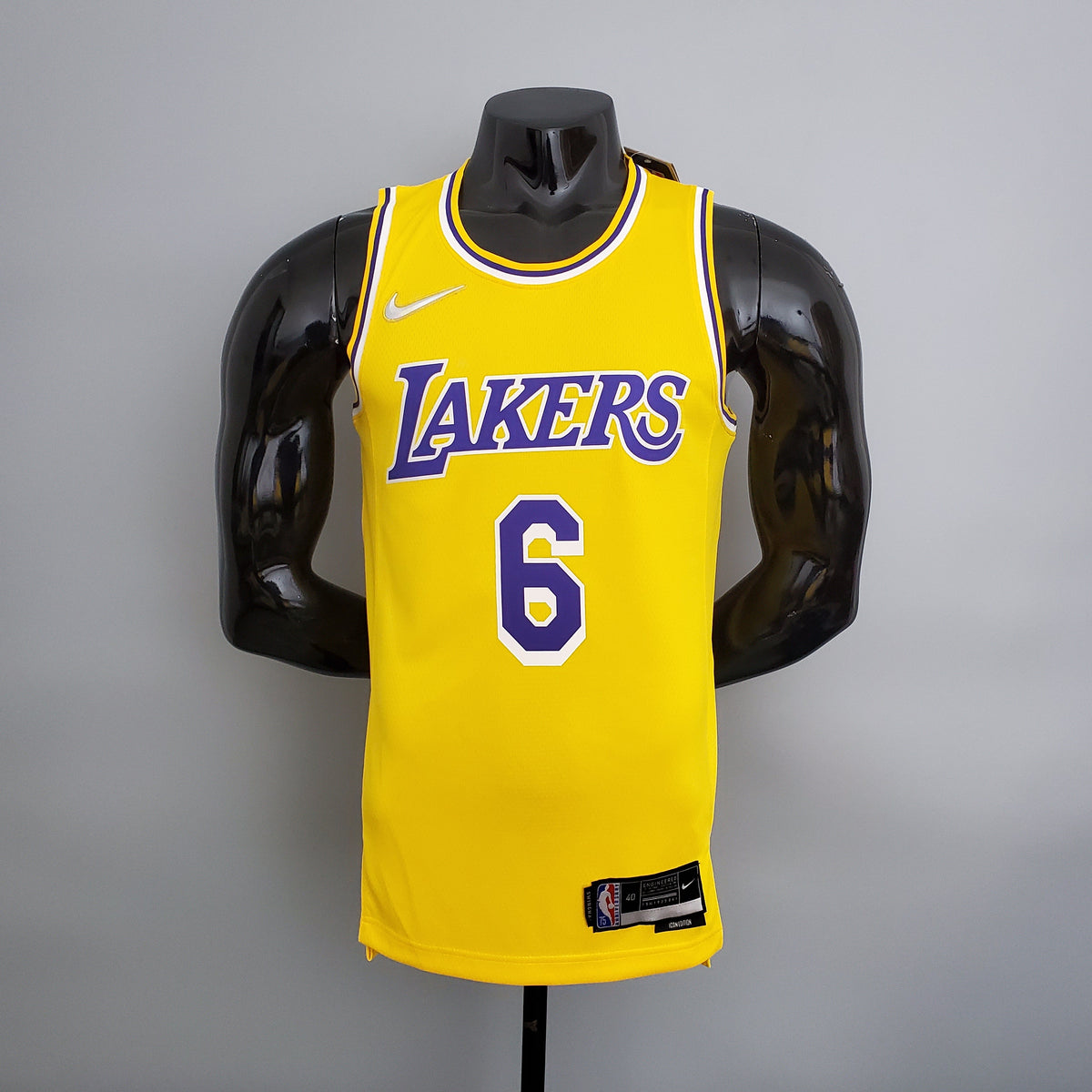 NBA 75TH LOS ANGELES LAKERS YELLOW NBA JERSEY