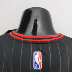 NBA 75TH CHICAGO BULLS FLYERS BLACK NBA JERSEY