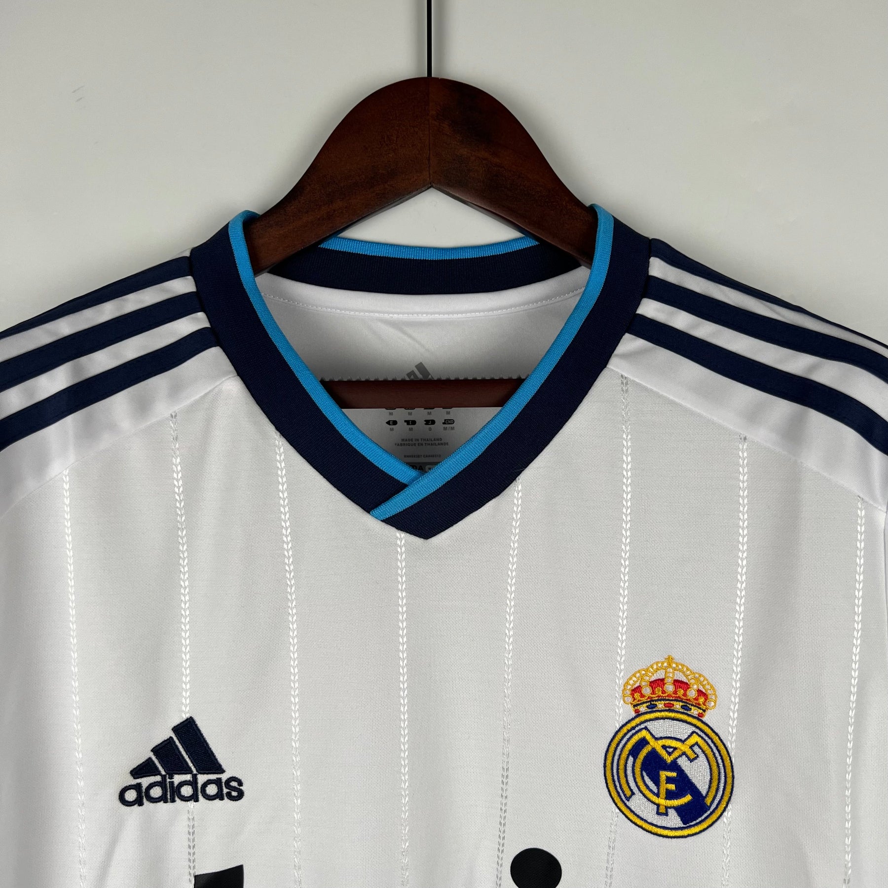 CAMISA REAL MADRID MANGA LONGA RETRÔ HOME 12/13