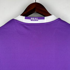 CAMISA REAL MADRID MANGA LONGA RETRÔ AWAY 16/17