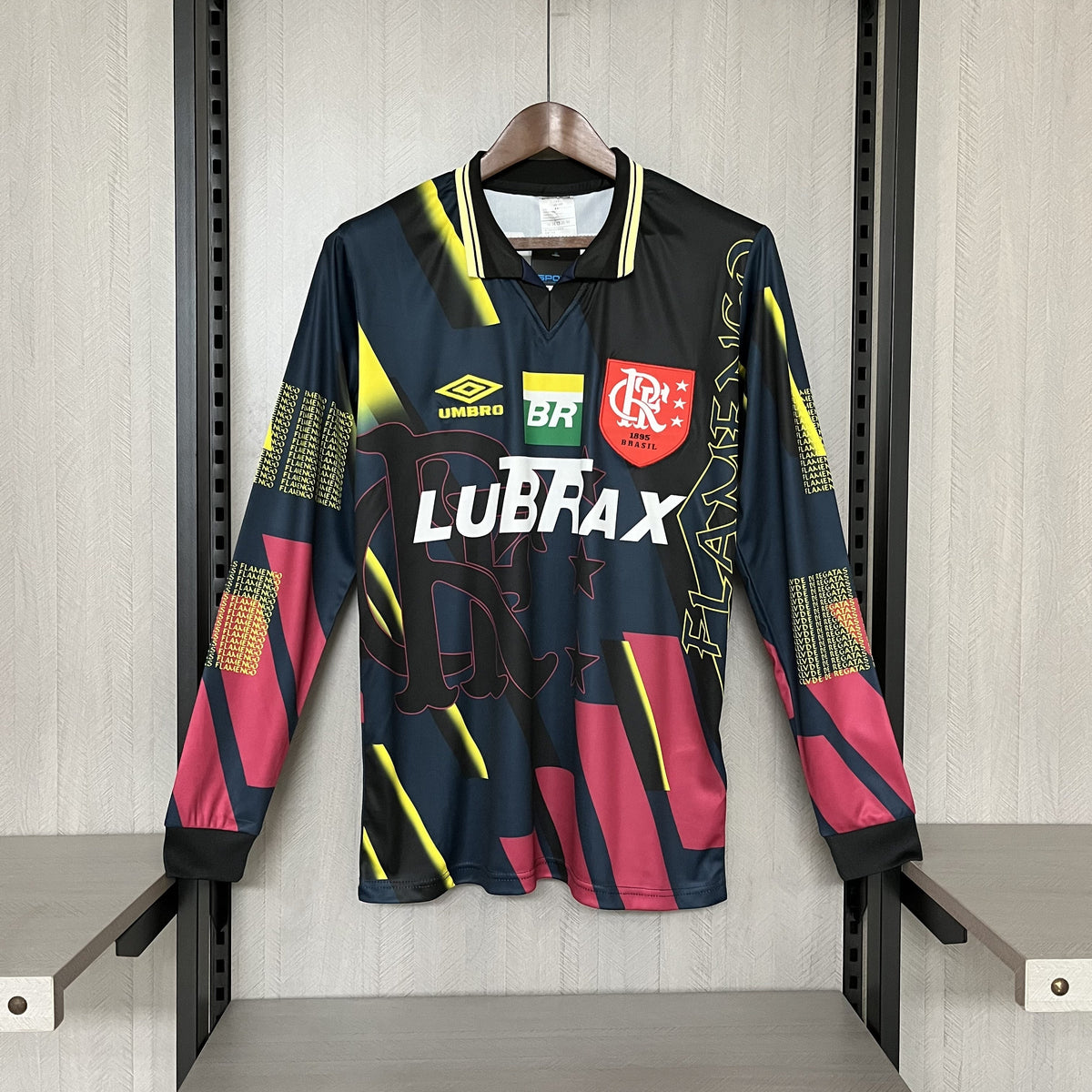 CAMISA FLAMENGO RETRÔ MANGA LONGA GOLEIRO 1997