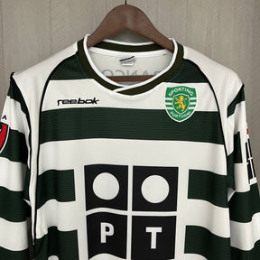 CAMISA RETRÔ SPORTING HOME MANGA LONGA 01/03
