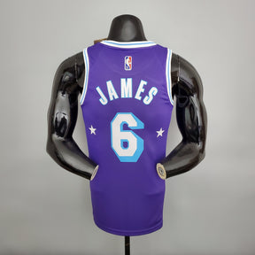 NBA 75TH LOS ANGELES LAKERS PURPLE & BLUE NBA JERSEY