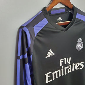 CAMISA REAL MADRID MANGA LONGA RETRÔ THIRD 16/17