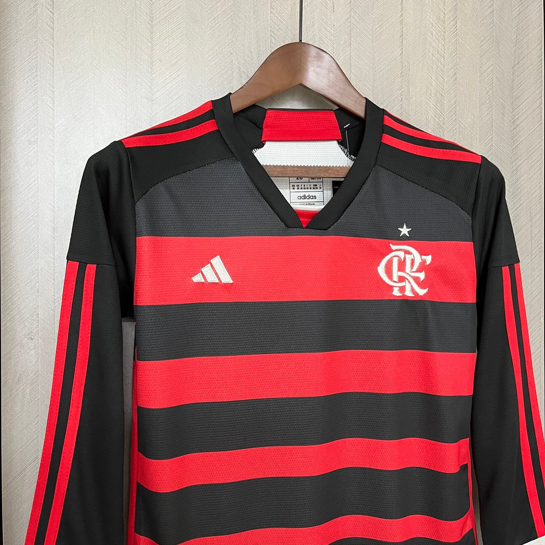 KIT INFANTIL FLAMENGO MANGA LONGA HOME 24/25