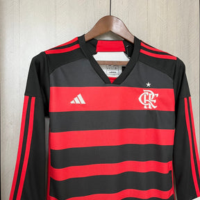 KIT INFANTIL FLAMENGO MANGA LONGA HOME 24/25