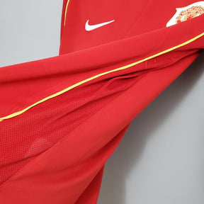 CAMISA RETRÔ MANCHESTER UNITED HOME MANGA LONGA 06/07