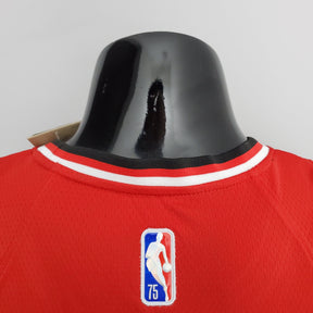 NBA 75TH CHICAGO BULLS CITY EDITION RED NBA JERSEY