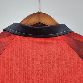 CAMISA RETRÔ MANCHESTER UNITED HOME MANGA LONGA 1996