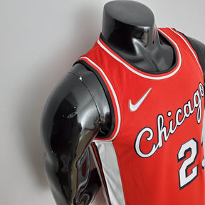 NBA 75TH CHICAGO BULLS CITY EDITION RED NBA JERSEY