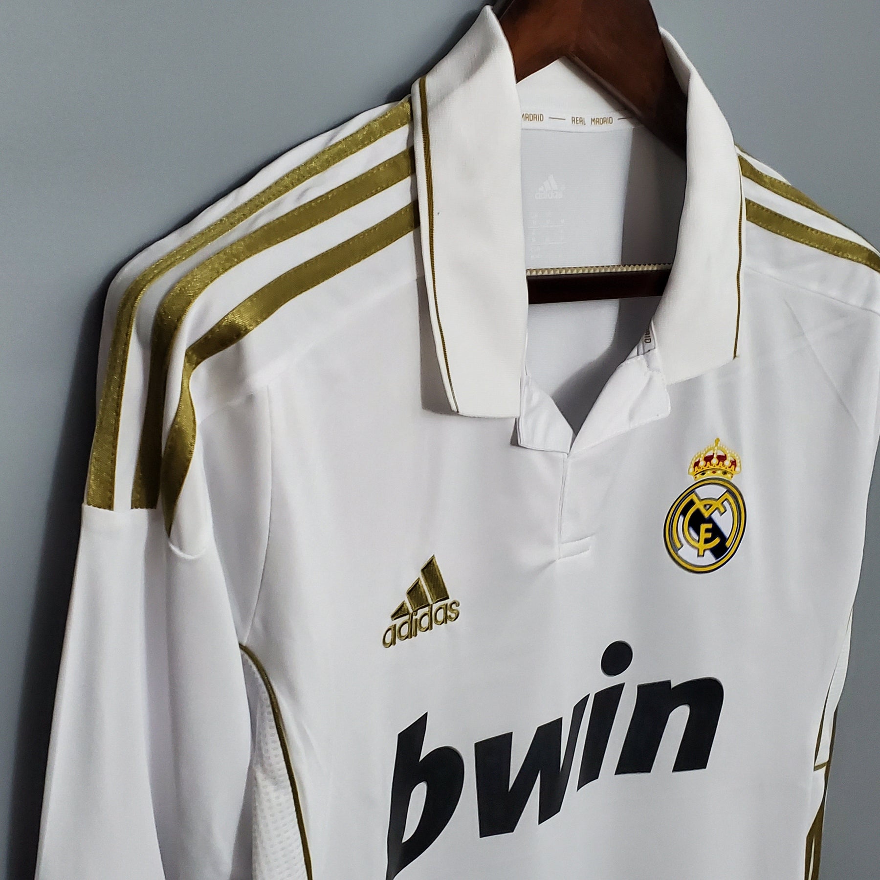 CAMISA REAL MADRID MANGA LONGA RETRÔ HOME 11/12