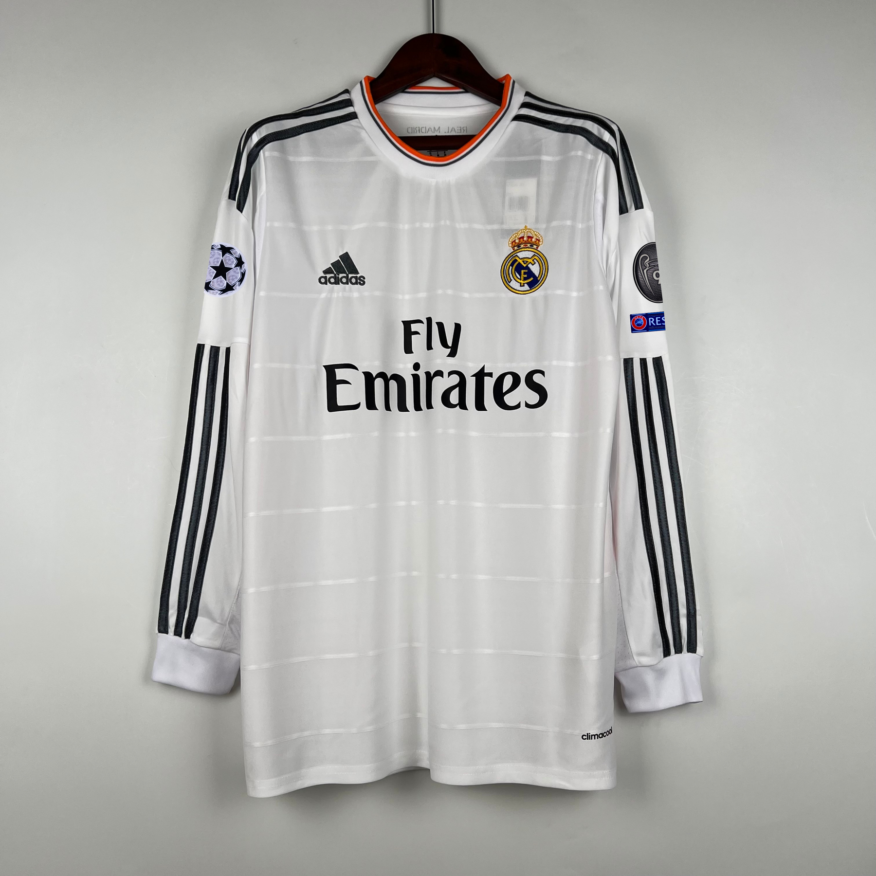 CAMISA REAL MADRID MANGA LONGA RETRÔ HOME 13/14